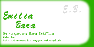 emilia bara business card